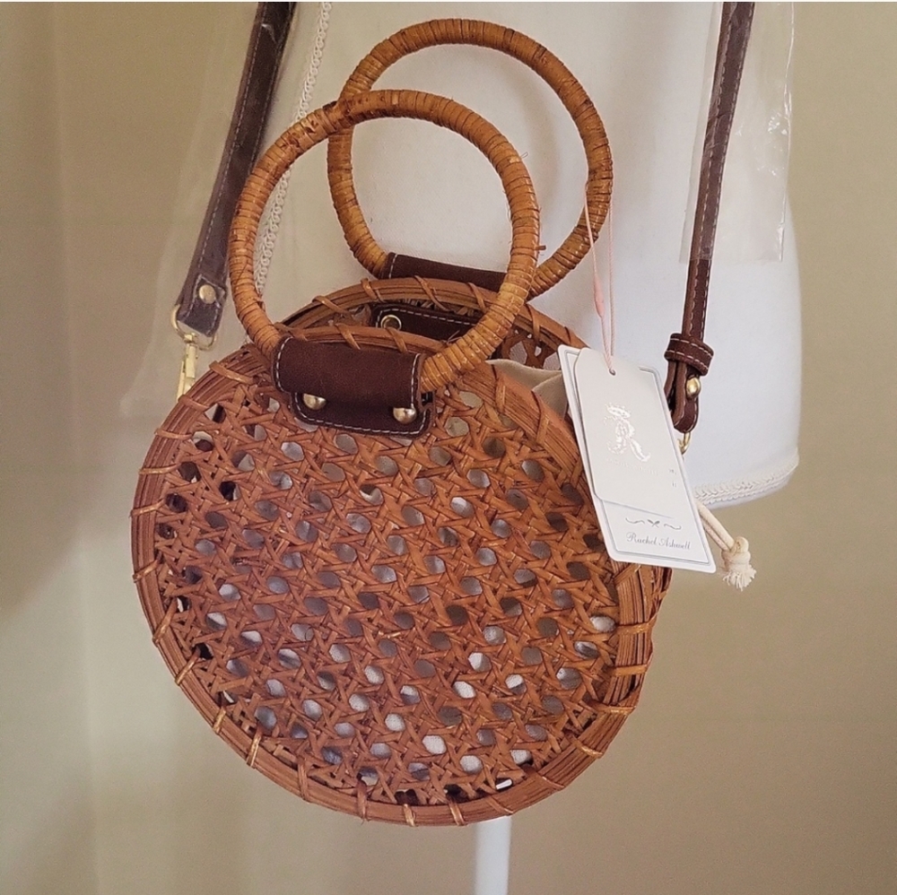 Rachel Ashwell Rattan Crossbody Bag NWT